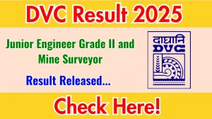 DVC Junior Engineer Grade II and Mine Surveyor Result 2025 Out at dvc.gov.in, Direct Link to Download Result PDF Here