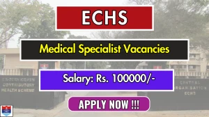 ECHS Ahmednagar Medical Specialist Recruitment 2025 - Apply Offline for 01 Posts ECHS Ahmednagar Medical Specialist Recruitment 2025 - Apply Offline for 01 Posts