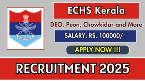 ECHS Kerala Recruitment 2025 - Apply Offline for 22 DEO, Peon, Chowkidar and More Posts ECHS Kerala Recruitment 2025 - Apply Offline for 22 DEO, Peon, Chowkidar and More Posts
