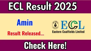 ECL Amin Result 2025 Out at easterncoal.nic.in, Direct Link to Download Result PDF Here