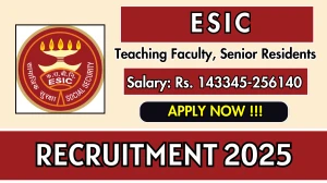ESIC Ranchi Recruitment 2025 - Apply Online for 42 Teaching Faculty, Senior Residents Posts ESIC Ranchi Recruitment 2025 - Apply Online for 42 Teaching Faculty, Senior Residents Posts