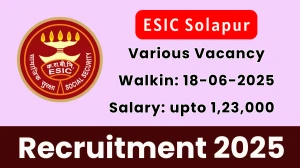 ESIC Solapur Recruitment 2025 – Walk in for 09 Specialist, Medical Officer and Other Posts