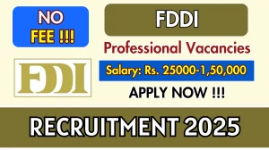 FDDI Professionals Recruitment 2025 - Apply Online for 18 Posts FDDI Professionals Recruitment 2025 - Apply Online for 18 Posts