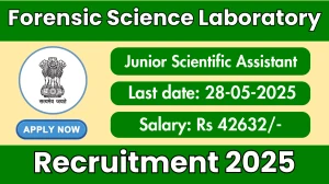 FSL Delhi Junior Scientific Assistant Recruitment 2025 - Apply Offline for 37 Posts FSL Delhi Junior Scientific Assistant Recruitment 2025 - Apply Offline for 37 Posts