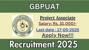 GBPUAT Project Associate Recruitment 2025 - Apply Offline