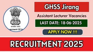 GHSS Jirang Assistant Lecturer Recruitment 2025 - Apply Offline for 05 Posts