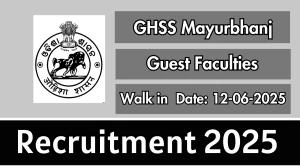 GHSS Mayurbhanj Guest Faculties Recruitment 2025 – Walk in