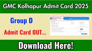 GMC Kolhapur Group D Admit Card 2025 OUT Download Link rcsmgmc.ac.in GMC Kolhapur Group D Admit Card 2025 OUT Download Link rcsmgmc.ac.in