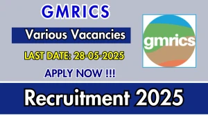 GMRICS Recruitment 2025 - Apply Offline for 11 Director, Project Manager and More Posts