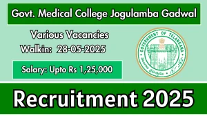 Govt. Medical College Jogulamba Gadwal Recruitment 2025 – Walk in for 34 Assistant Professor, Senior Resident and Other Posts Govt. Medical College Jogulamba Gadwal Recruitment 2025 – Walk in for 34 Assistant Professor, Senior Resident and Other Posts