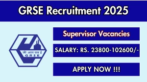 GRSE Supervisors Recruitment 2025 - Apply Online for 56 Design Assistant, Engine Technician and More Posts GRSE Supervisors Recruitment 2025 - Apply Online for 56 Design Assistant, Engine Technician and More Posts