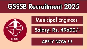 GSSSB Municipal Engineer Recruitment 2025 - Apply Online for 06 Posts GSSSB Municipal Engineer Recruitment 2025 - Apply Online for 06 Posts