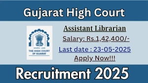Gujarat High Court Assistant Librarian Recruitment 2025 - Apply Online for 02 Posts Gujarat High Court Assistant Librarian Recruitment 2025 - Apply Online for 02 Posts