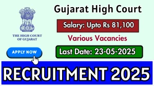 Gujarat High Court Recruitment 2025 - Apply Online for 58 Librarian, Librarian cum Research Assistant Posts