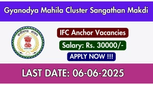 Gyanodya Mahila Cluster Sangathan Makdi IFC Anchor Recruitment 2025 - Apply Offline for 01 Posts Gyanodya Mahila Cluster Sangathan Makdi IFC Anchor Recruitment 2025 - Apply Offline for 01 Posts