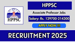 HPPSC Associate Professor Recruitment 2025 - Apply Online for 01 Posts HPPSC Associate Professor Recruitment 2025 - Apply Online for 01 Posts