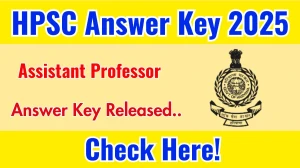 HPSC Assistant Professor Answer Key 2025 Out hpsc.gov.in Download Assistant Professor Answer Key Here