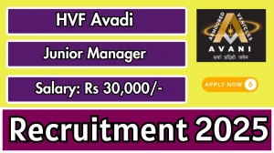 HVF Avadi Junior Manager Recruitment 2025 - Apply Offline for 20 Posts