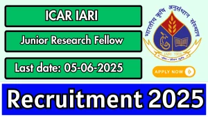 ICAR IARI Junior Research Fellow Recruitment 2025 - Apply Offline for 01 Posts ICAR IARI Junior Research Fellow Recruitment 2025 - Apply Offline for 01 Posts