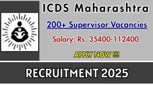 ICDS Maharashtra Supervisor Recruitment 2025 - Apply Online for 272 Posts