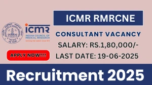 ICMR RMRCNE Consultant Recruitment 2025 - Apply Offline