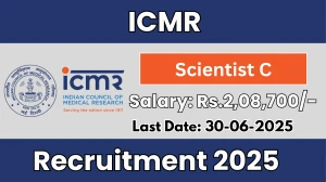 ICMR Scientist C Recruitment 2025 - Apply Online