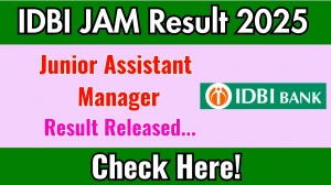 IDBI JAM Result 2025 Out at idbibank.in, Direct Link to Download Result PDF Here