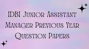 IDBI Junior Assistant Manager Previous Year Question Papers PDF with Answers Download