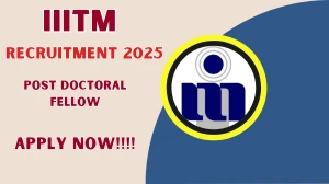 IIITM Gwalior Post Doctoral Fellow Recruitment 2025 - Apply Offline