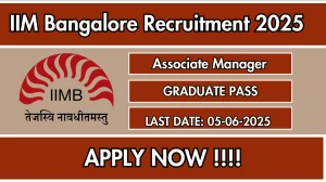 IIM Bangalore Associate Manager Recruitment 2025 - Apply Online