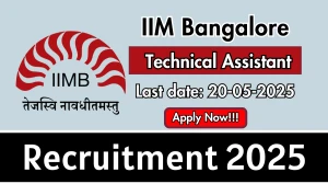 IIM Bangalore Technical Assistant Recruitment 2025 - Apply Online