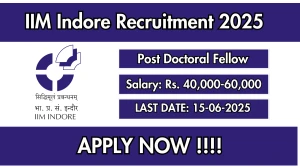 IIM Indore Post Doctoral Fellow Recruitment 2025 - Apply Online