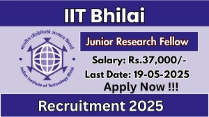 IIT Bhilai Junior Research Fellow Recruitment 2025 - Apply Offline