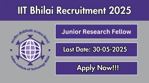 IIT Bhilai Junior Research Fellow Recruitment 2025 - Apply Online