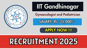 IIT Gandhinagar Recruitment 2025 - Apply Online for 02 Gynaecologist and Pediatrician Posts IIT Gandhinagar Recruitment 2025 - Apply Online for 02 Gynaecologist and Pediatrician Posts