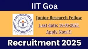 IIT Goa Junior Research Fellow Recruitment 2025 - Apply Online