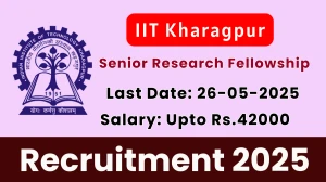 IIT Kharagpur Senior Research Fellowship Recruitment 2025 - Apply Online for 01 Posts