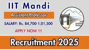 IIT Mandi Assistant Professor Recruitment 2025 - Apply Online IIT Mandi Assistant Professor Recruitment 2025 - Apply Online