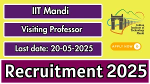 IIT Mandi Visiting Professor Recruitment 2025 - Apply Offline IIT Mandi Visiting Professor Recruitment 2025 - Apply Offline