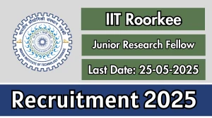 IIT Roorkee Junior Research Fellow Recruitment 2025 - Apply Offline