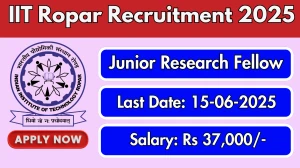 IIT Ropar Junior Research Fellow Recruitment 2025 - Apply Offline IIT Ropar Junior Research Fellow Recruitment 2025 - Apply Offline
