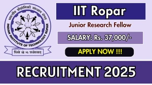 IIT Ropar Junior Research Fellow Recruitment 2025 - Apply Online IIT Ropar Junior Research Fellow Recruitment 2025 - Apply Online
