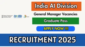 India AI Division General Manager Recruitment 2025 - Apply Online for 01 Posts India AI Division General Manager Recruitment 2025 - Apply Online for 01 Posts