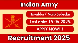 Indian Army Havaldar/ Naib Subedar (Sports) Recruitment 2025 - Apply Offline