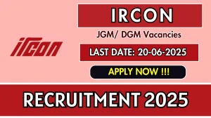IRCON Recruitment 2025 - Apply Offline for 03 Joint General Manager, Deputy General Manager Posts IRCON Recruitment 2025 - Apply Offline for 03 Joint General Manager, Deputy General Manager Posts