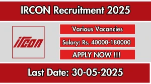 IRCON Recruitment 2025 - Apply Offline for 04 Manager, Assistant Manager and More Posts IRCON Recruitment 2025 - Apply Offline for 04 Manager, Assistant Manager and More Posts