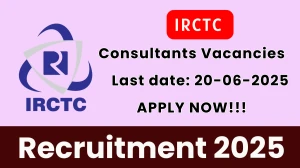 IRCTC Consultants Recruitment 2025 - Apply Offline for 01 Posts