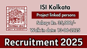 ISI Kolkata Project linked persons Recruitment 2025 – Walk in