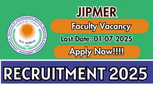 JIPMER Faculty Recruitment 2025 - Apply Online for 11 Posts
