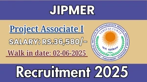 JIPMER Project Associate I Recruitment 2025 – Walk in